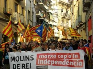 La marxa cap a la independència, que va acabar a Barcelona amb la gran manifestació de l'11-S, ja va passar per Molins de Rei l'estiu passat // ANC
