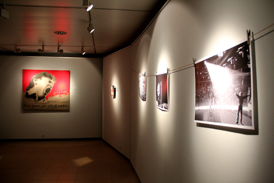 Les fotografies fetes per Pep Puvill, amb un quadre de Sento Masià al fons // Jordi Julià